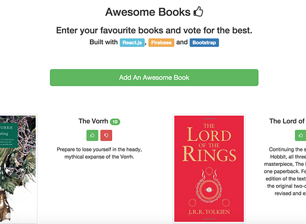 AwesomeBooks screenshot